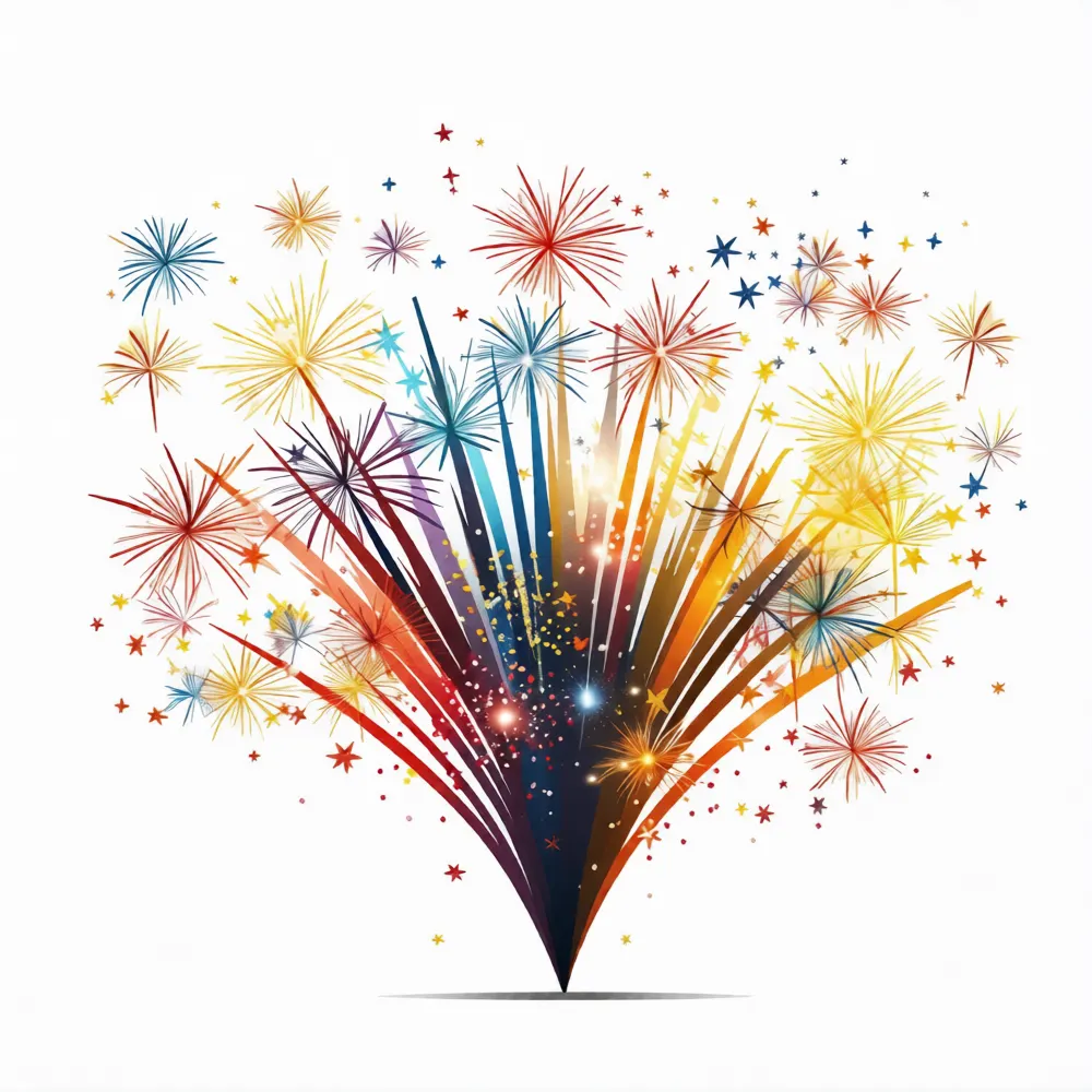 Showers and flower pot crackers category — ground fountains